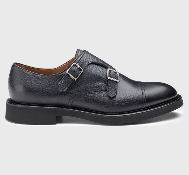 Chaussures en cuir à double boucle